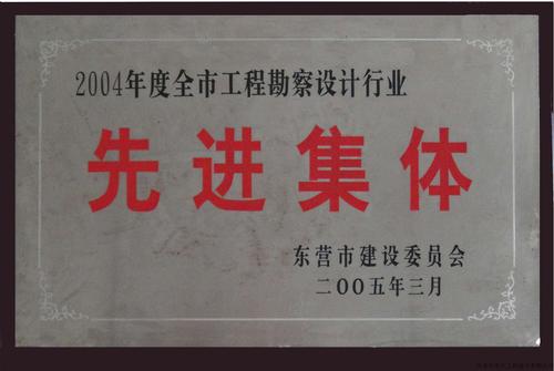 2004年度东营勘察设计行业先进集体.JPG